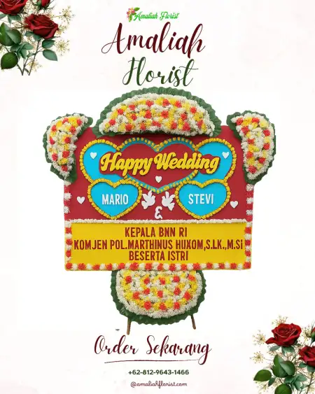 Papan Bunga Pernikahan Pamolokan